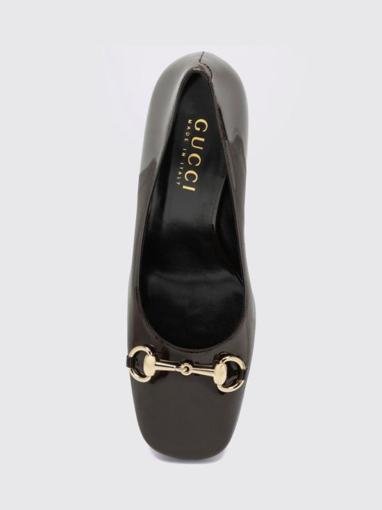 26FW 구찌 시뇨라 페이턴트 가죽 펌프스 865410BNC00 2714 Brown - GUCCI