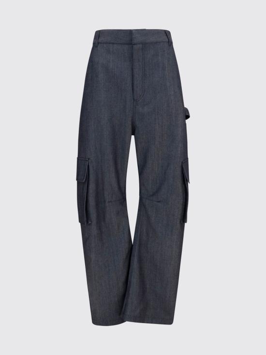 26FW 발렌시아가 유틸리티 울 카고 팬츠 A002ADTUT44 4100 Navy - BALENCIAGA