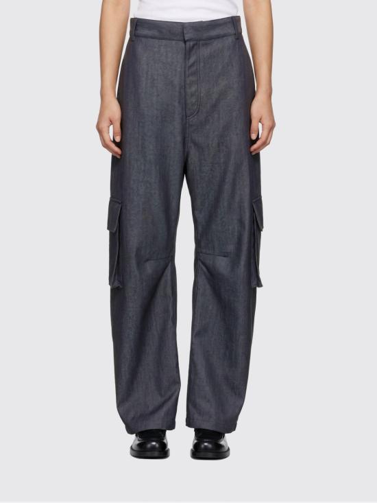 26FW 발렌시아가 유틸리티 울 카고 팬츠 A002ADTUT44 4100 Navy