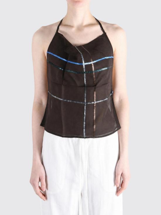 26FW 팔로마울 버몬트 스팽글 홀터넥 탑 XO2301 323 Brown