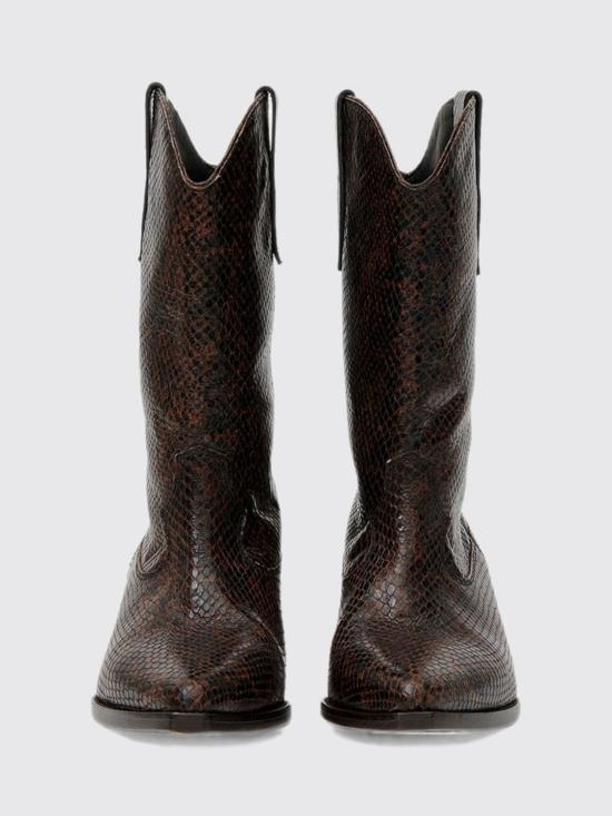 26FW 이자벨마랑 두에르토 텍스쳐드 레더 힐 웨스턴 부츠 BO0003FAD3A32S 11MA Brown - ISABEL MARANT
