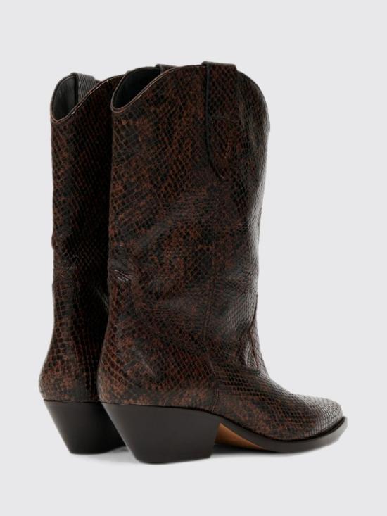 26FW 이자벨마랑 두에르토 텍스쳐드 레더 힐 웨스턴 부츠 BO0003FAD3A32S 11MA Brown - ISABEL MARANT