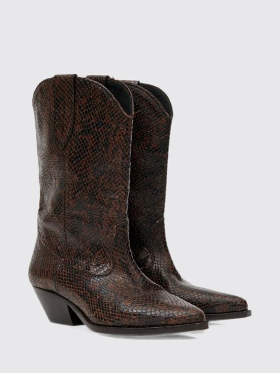 26FW 이자벨마랑 두에르토 텍스쳐드 레더 힐 웨스턴 부츠 BO0003FAD3A32S 11MA Brown - ISABEL MARANT