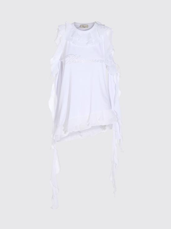 26FW 블루마린 탑 RF6107J5003 D3102 White - BLUMARINE