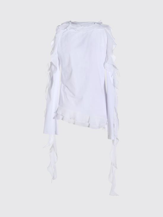 26FW 블루마린 탑 RF6107J5003 D3102 White - BLUMARINE