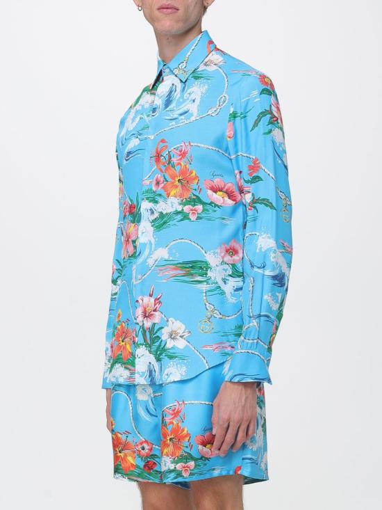 26FW 구찌 셔츠 870767ZAU48 4020 Gnawed Blue - GUCCI