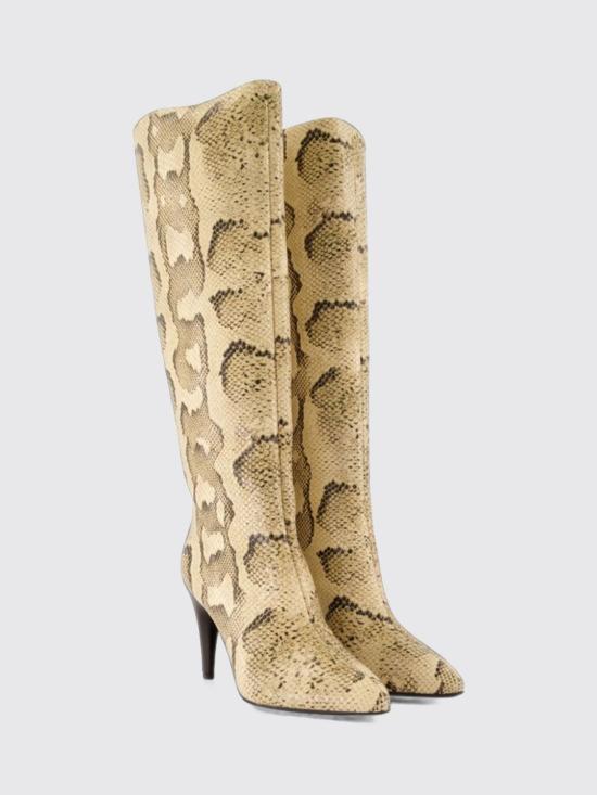 26FW 이자벨마랑 자니 파이톤 프린트 카프스킨 하이 부츠 BT0057FBD4A09S 10SA Beige - ISABEL MARANT