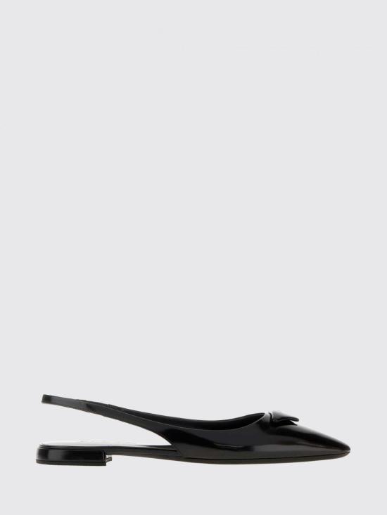 26FW 프라다 브러쉬드 레더 발레리나 플랫 슈즈 1F629OF010055 F0002 Black