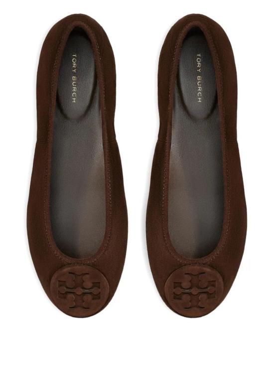 26FW 토리버치 레바 트레블 발레 플랫 슈즈 177247200 Dark brown - TORY BURCH