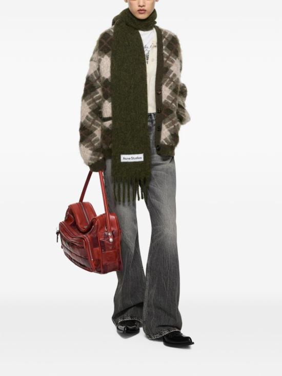 26FW 아크네 스튜디오 벨리 스키니 모헤어 머플러 CA0443AAY KHAKI - ACNE STUDIOS