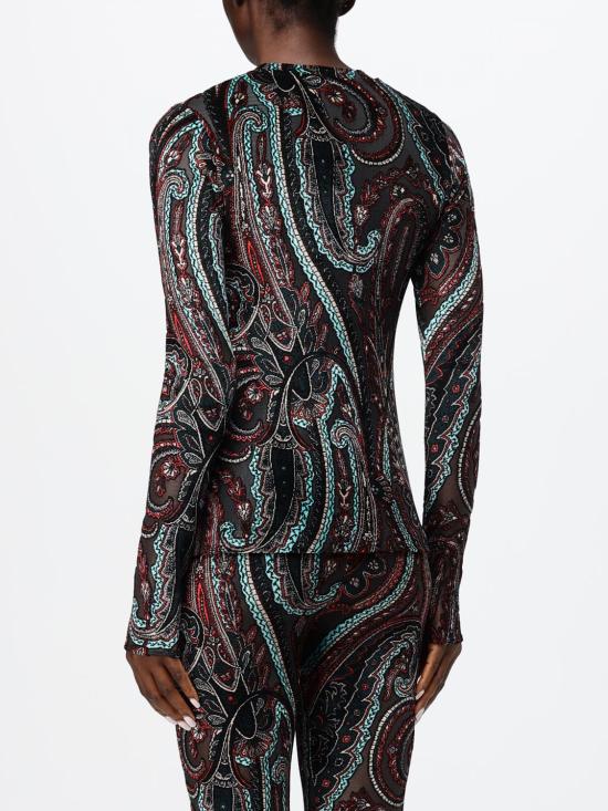 26FW 에트로 반팔 티셔츠 WRJB003999JJD1AS9830 BLACK - ETRO