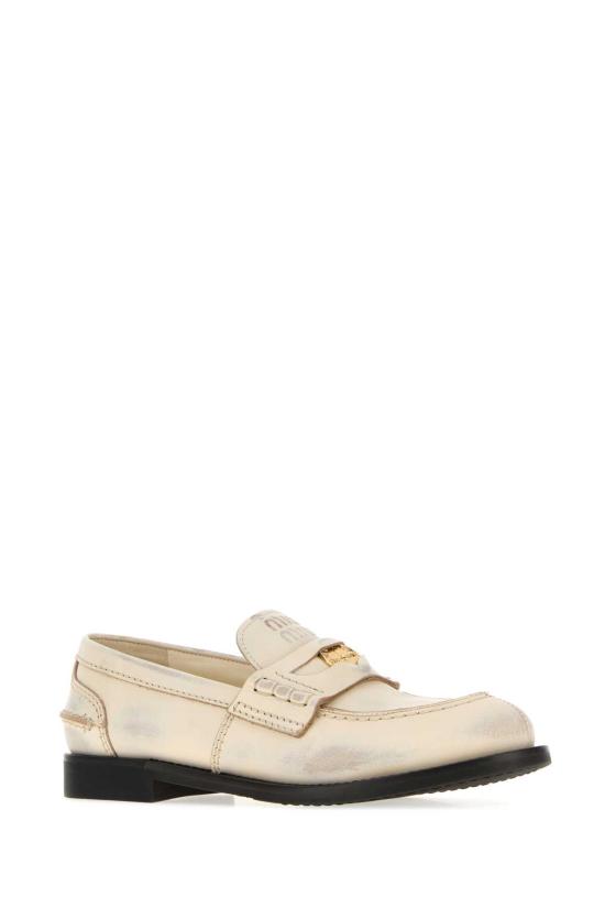 26FW 미우미우 슬립온 페니 로퍼 5D773DF0203G48 F021M WHITE - MIU MIU