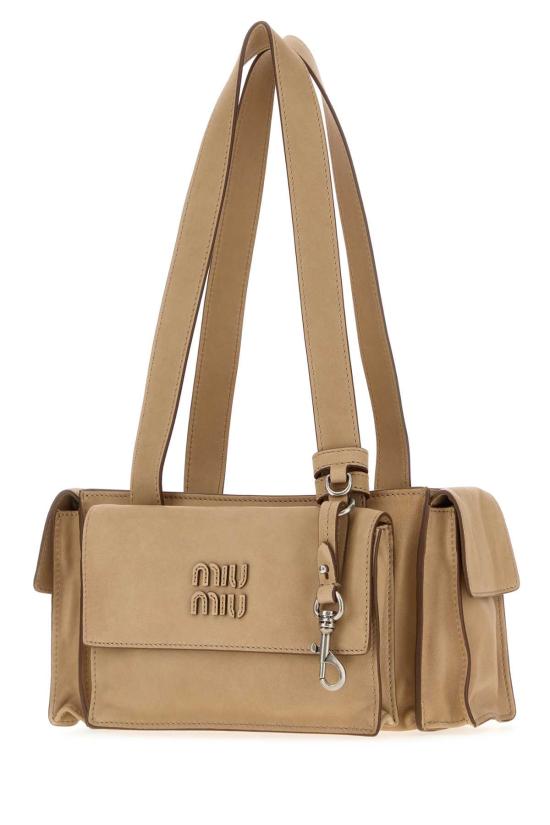 26FW 미우미우 토트백 5BG3412G7Q F0036 BEIGE O TAN - MIU MIU