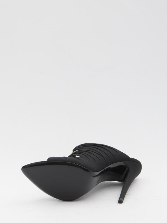 26FW 생로랑 에밀리 새틴 크레이프 뮬 샌들 859545 AAF4G1097 BLACK - SAINT LAURENT