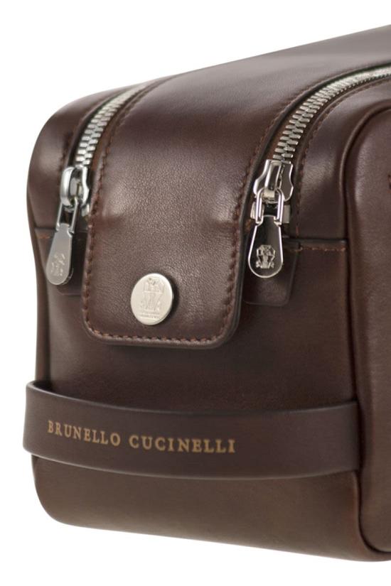 26FW 브루넬로 쿠치넬리 가죽소품 MWCIBU334C8457 BURGUNDY - BRUNELLO CUCINELLI