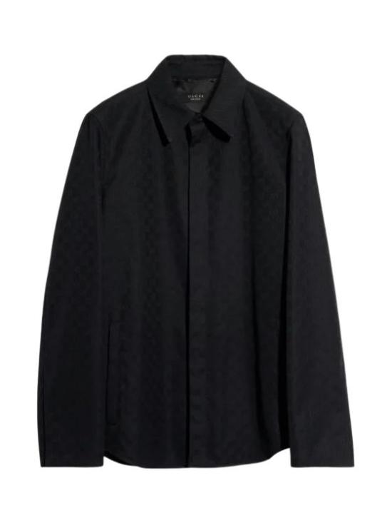 26FW 구찌 GG 코튼 캔버스 셔츠 A009BSZAUR41000 NERO