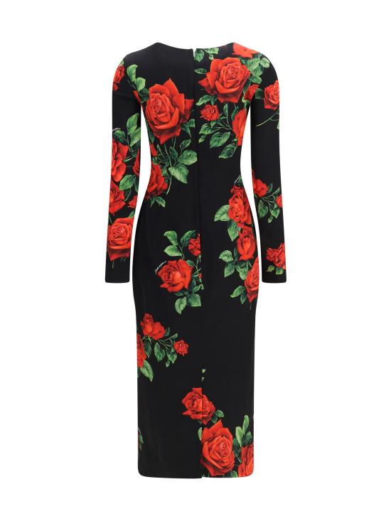 26FW 돌체앤가바나 미디 원피스 F6AWBTFSA9RHN6EJ BLACK - DOLCE & GABBANA