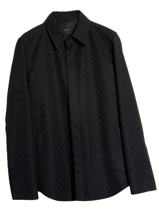 26FW 구찌 GG 코튼 캔버스 셔츠 A009BSZAUR41000 Black - GUCCI