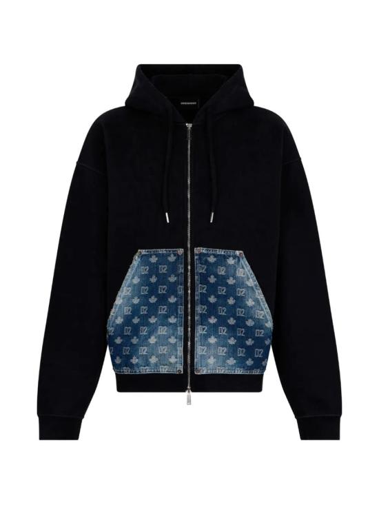 26FW 디스퀘어드2 후드 티셔츠 S74GH0190D25028900 DENIM