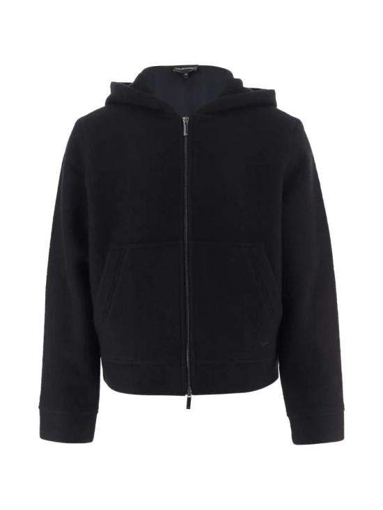26FW 엠포리오 아르마니 후드 티셔츠 EM006436AF29844 BLACK