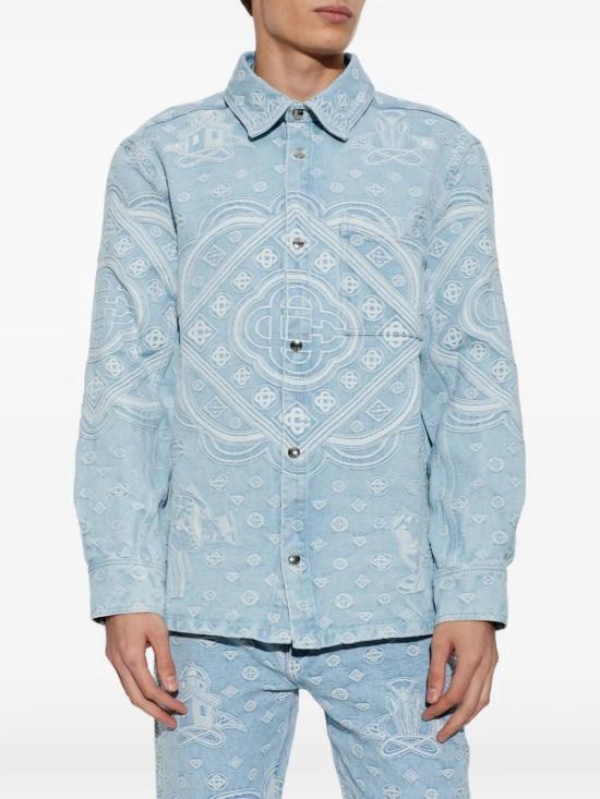 26FW 카사블랑카 긴팔 셔츠 MAW26DN02601 DENIM - CASABLANCA