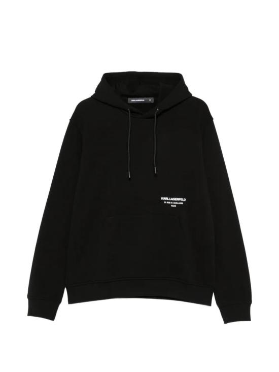26FW 칼라거펠트 후드 티셔츠 05002990 BLACK