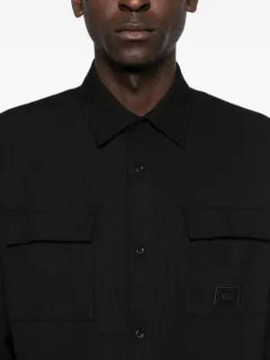 26FW 칼라거펠트 긴팔 셔츠 0597599060 BLACK - KARL LAGERFELD