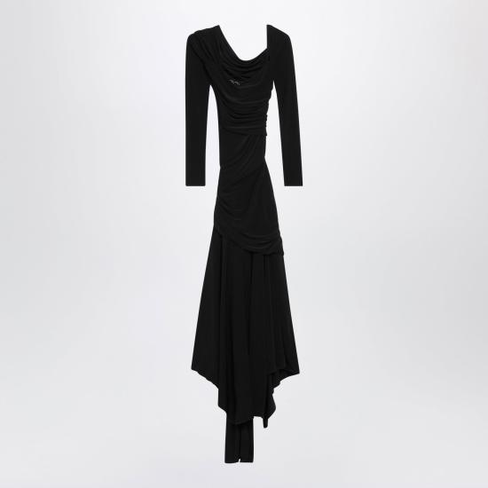 26FW 디 아티코 미디 원피스 CAPWCW00335PLL021AA 100 BLACK - THE ATTICO