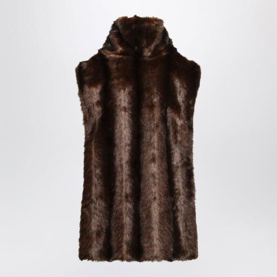 26FW 비비 쿠튀르 베스트 FW26BE04EF BR BROWN - B&B COUTURE
