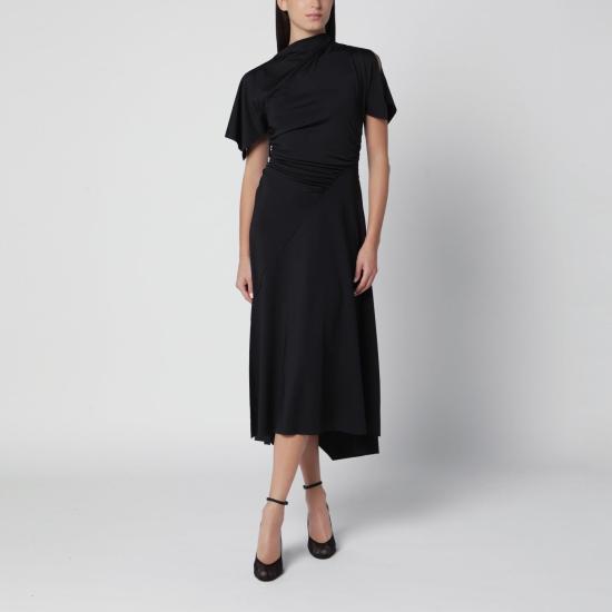 26FW 빅토리아 베컴 미디 원피스 1426JDR007350APL BLK BLACK