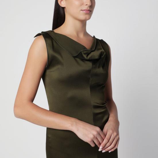 26FW 빅토리아 베컴 미디 원피스 1426WDR007663BPL MG GREEN - VICTORIA BECKHAM