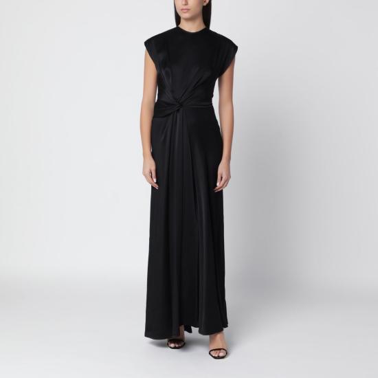 26FW 빅토리아 베컴 미디 원피스 1426WDR007719APL BLK BLACK