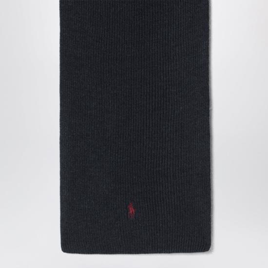 26FW 폴로 랄프로렌 포니 로고 자수 립 니트 스카프 710886136004WO DG BLACK - POLO RALPH LAUREN