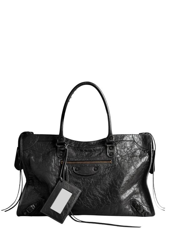 26FW 발렌시아가 르 시티 백 라지 865765 2ACFH1000 BLACK