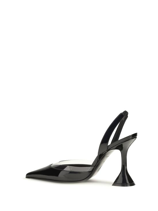 26FW 아미나 무아디 샌들 18S366696LARBLACKPATEN BLACK PATENT TRANSPARENT PVC - AMINA MUADDI