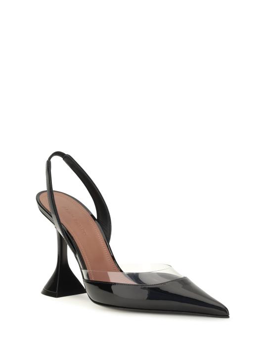 26FW 아미나 무아디 샌들 18S366696LARBLACKPATEN BLACK PATENT TRANSPARENT PVC - AMINA MUADDI