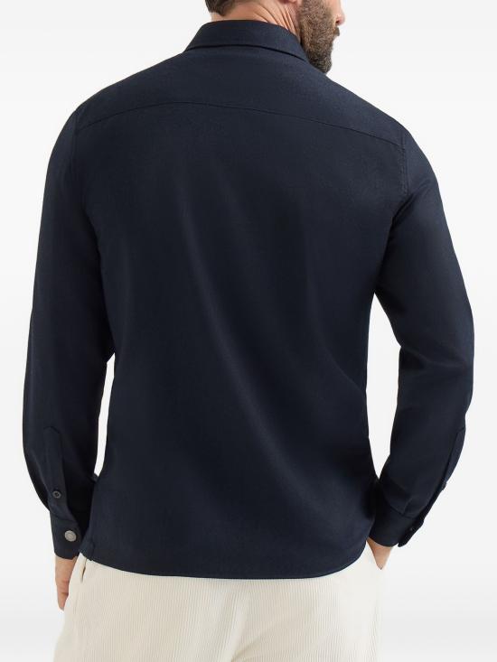 26FW 브루넬로 쿠치넬리 긴팔 셔츠 MY6660721C160 NAVY - BRUNELLO CUCINELLI