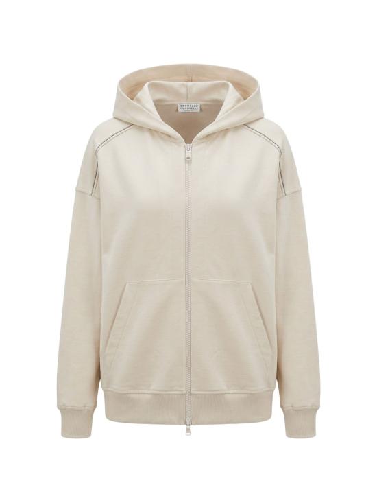 26FW 브루넬로 쿠치넬리 집업 스웨트셔츠 MH827FB706C9815 LATTE D AVENA