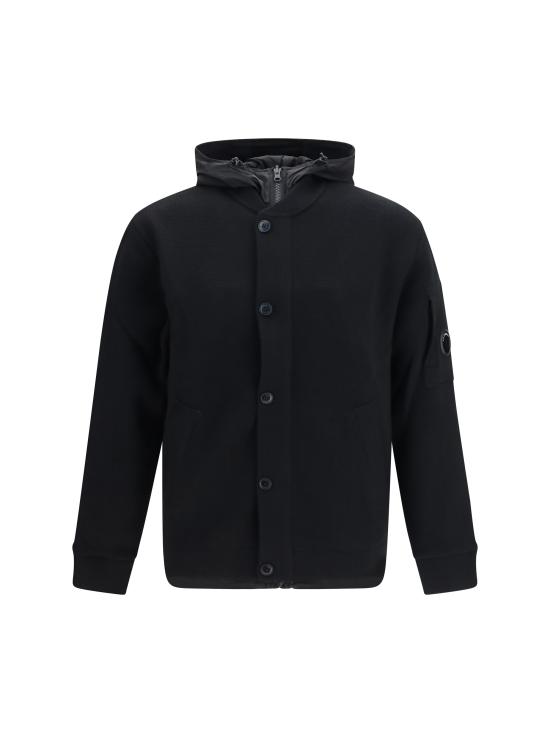 26FW 씨피 컴퍼니 메리노 울 믹스드 리버시블 가디건 21CMKN013A006390M999 BLACK