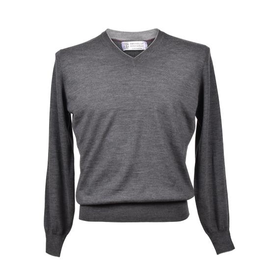  브루넬로 쿠치넬리 스웨터 i246543 GRAY - BRUNELLO CUCINELLI