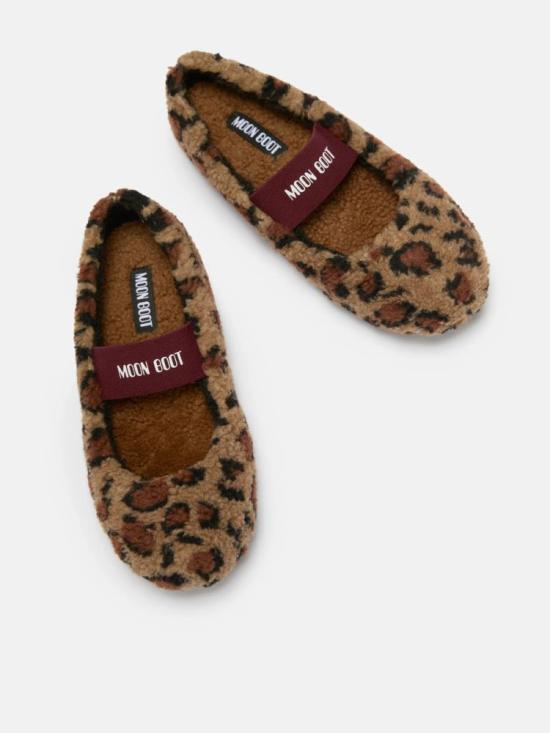 26FW 문부츠 뮬/슬리퍼 MASTER ULT 010384 LEOPARD 37 TAN - MOON BOOT