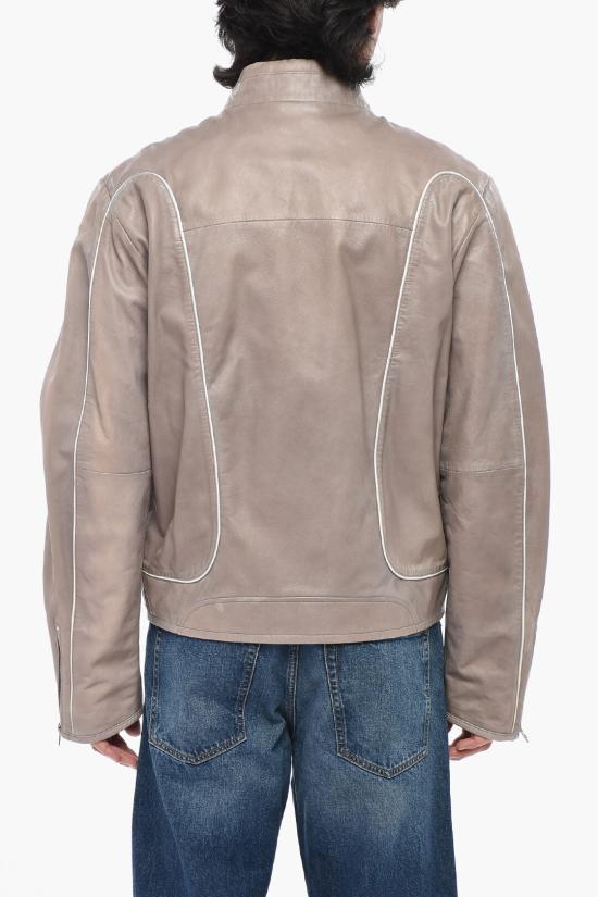  디젤 가죽 자켓 A12994 0IMAZ 9BX Gray - DIESEL