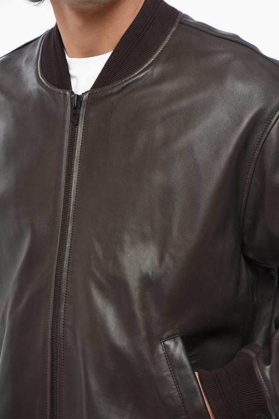  디젤 가죽 자켓 A16865 0PFAH 7BB Brown - DIESEL
