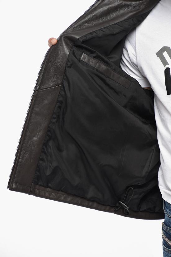  디젤 가죽 자켓 A16865 0PFAH 7BB Brown - DIESEL