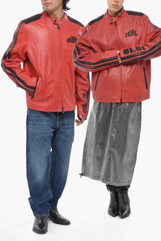  디젤 가죽 자켓 A16681 0AKBA 42A Red