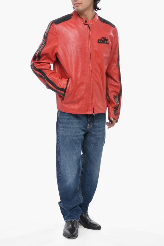  디젤 가죽 자켓 A16681 0AKBA 42A Red - DIESEL