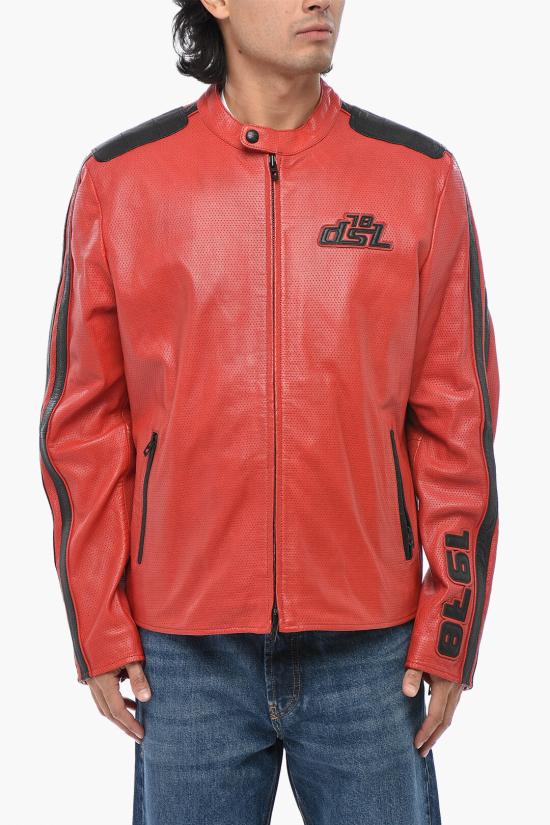  디젤 가죽 자켓 A16681 0AKBA 42A Red - DIESEL