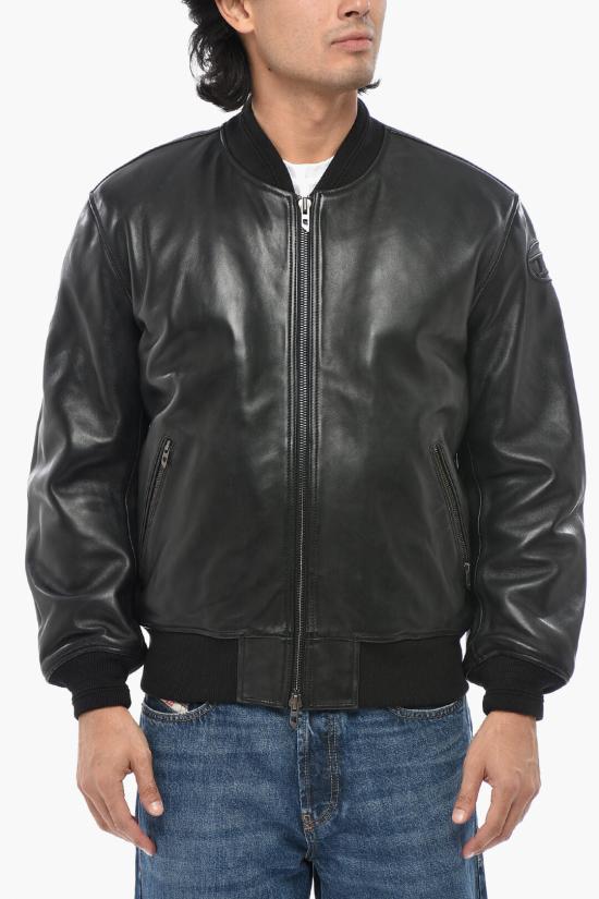  디젤 가죽 자켓 A14435 0HJAC 9XX Black
