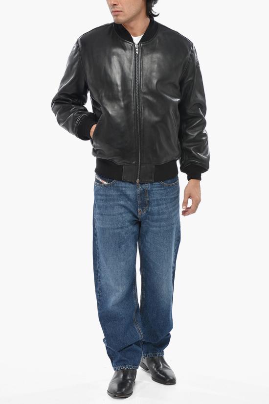 디젤 가죽 자켓 A14435 0HJAC 9XX Black - DIESEL