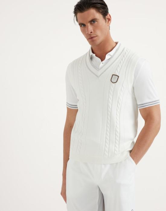  브루넬로 쿠치넬리 스웨터 i318568 WHITE